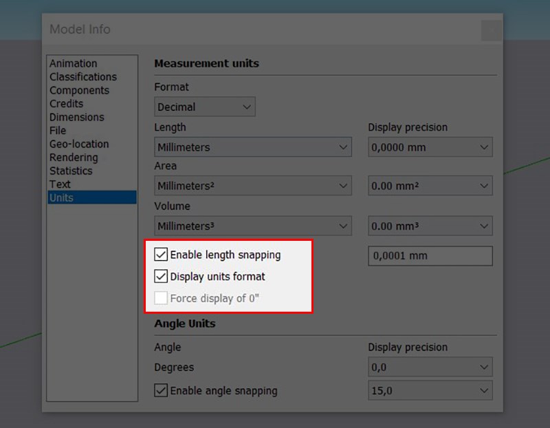 Enable length snapping