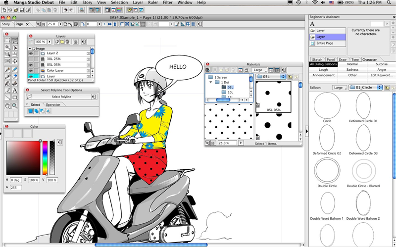 Manga Studio Debut: Phần mềm vẽ truyện tranh Manga trên máy tính
