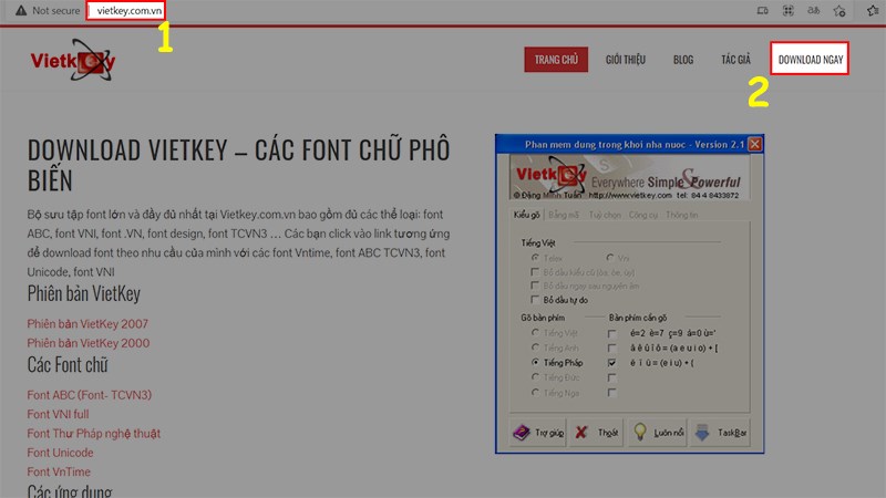 Tải Vietkey 2007, 2000: Phần mềm gõ tiếng Việt trên Win 10