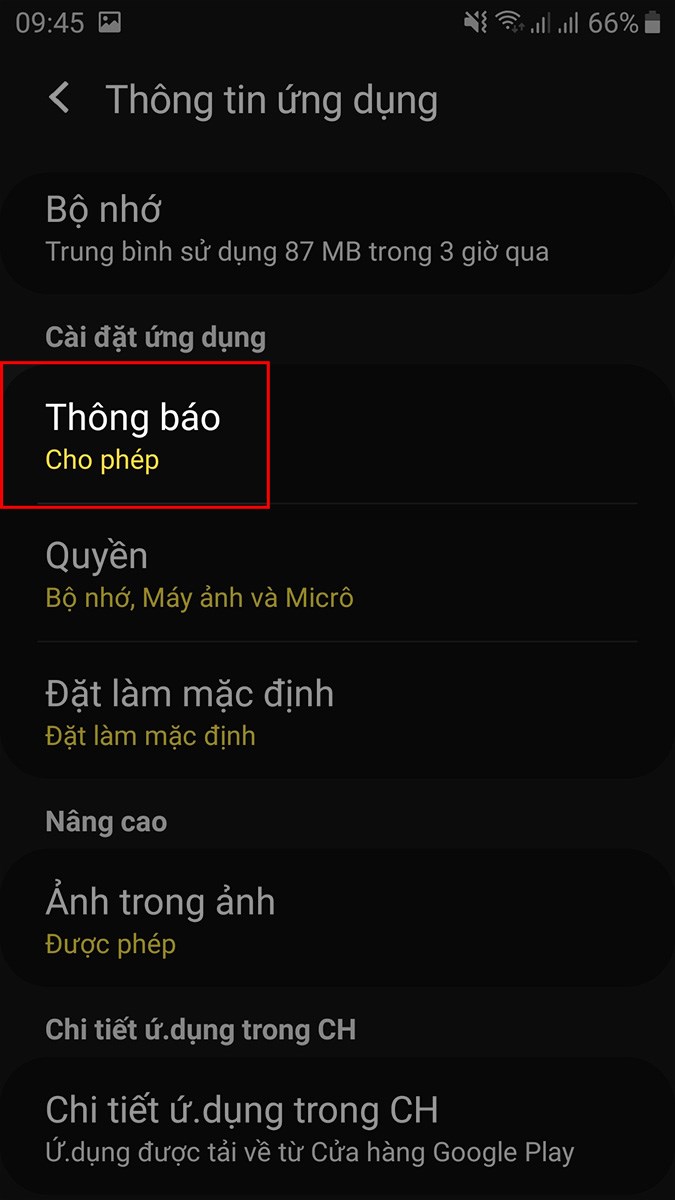 Chọn Th&ocirc;ng b&aacute;o