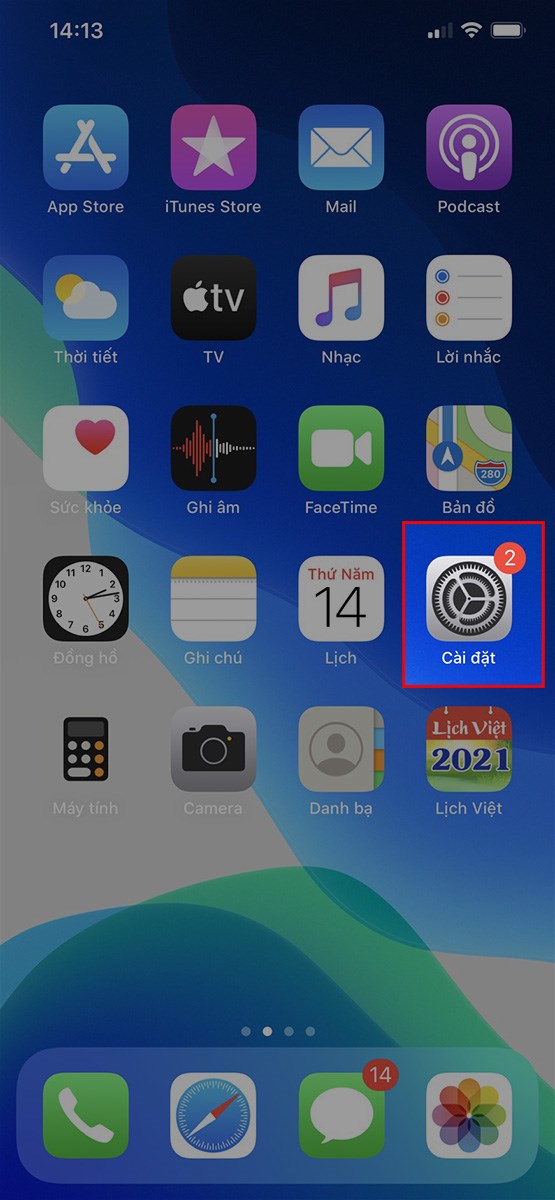 Chọn C&agrave;i đặt