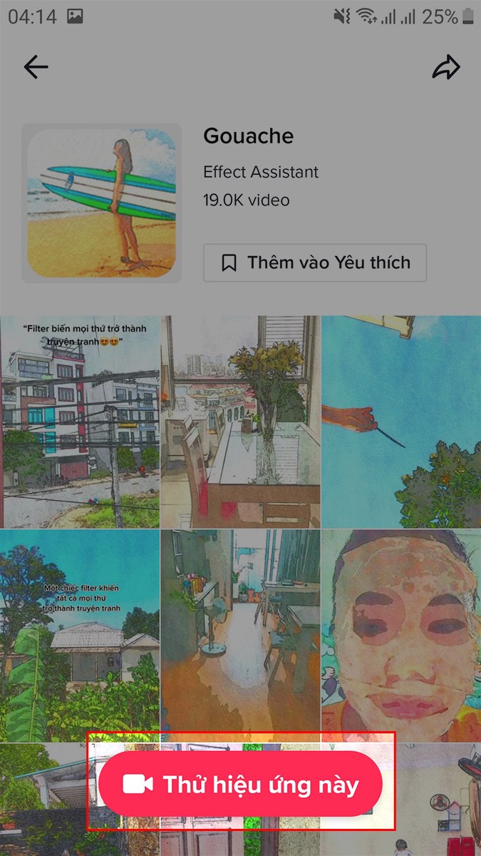 Chọn Thử hiệu ứng này Chọn Thử hiệu ứng này