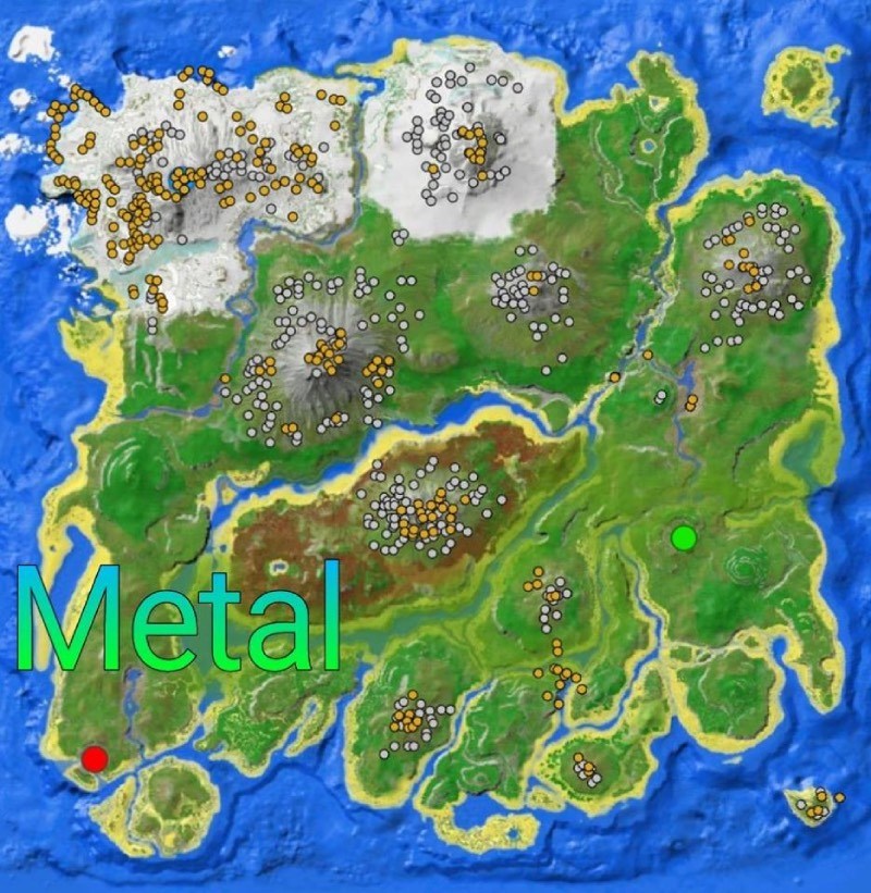 Bản đồ phân bố mỏ Metal