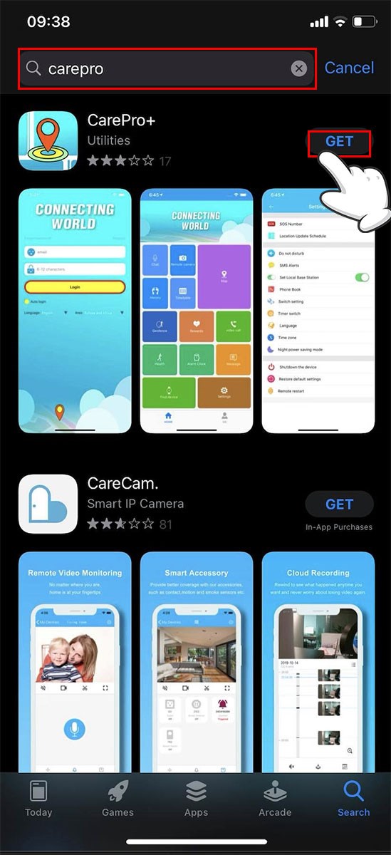 T&igrave;m kiếm Carepro+
