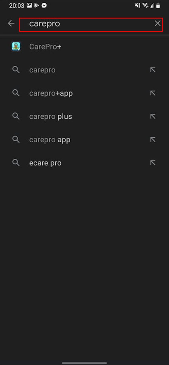 T&igrave;m kiếm Carepro+