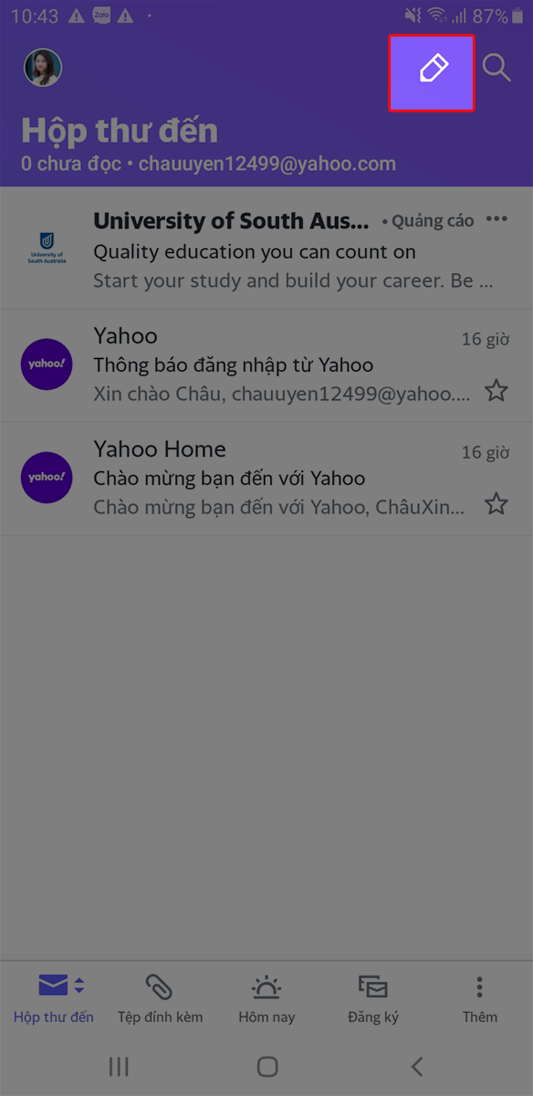 Nhấn v&agrave;o biểu tượng soạn thư để kiểm tra chữ k&yacute; m&agrave; bạn vừa tạo