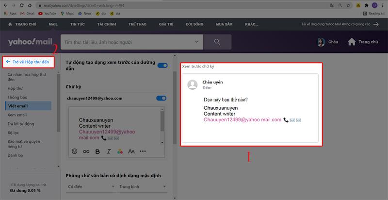 Bạn c&oacute; thể xem trước chữ k&yacute; m&agrave; m&igrave;nh vừa tạo