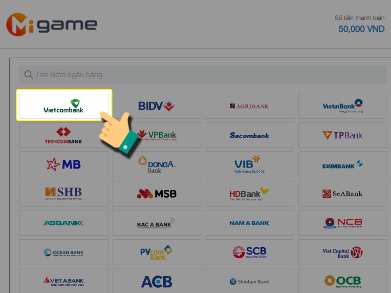 Chọn ng&acirc;n h&agrave;ng