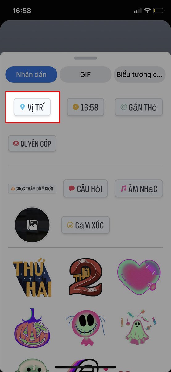 Chọn Vị trí