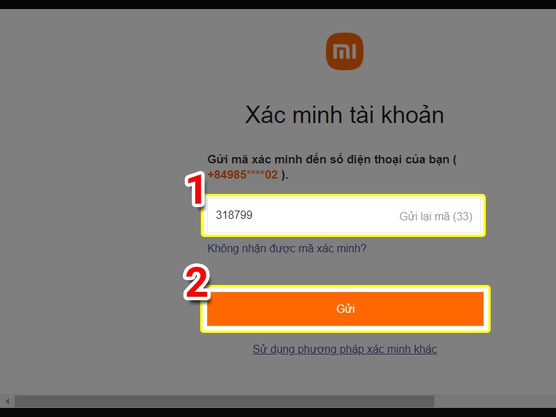 Điền m&atilde; x&aacute;c nhận
