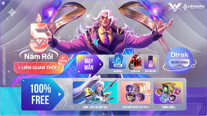 Mừng sinh nhật Liên Quân Mobile 2 tuổi Garena tặng cả server tướng và skin  vĩnh viễn