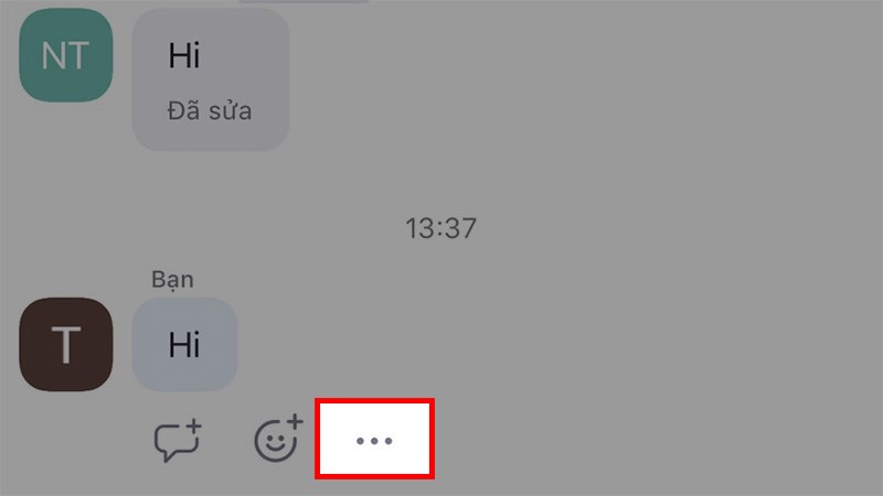 Nhấn v&agrave;o biểu tượng 3 dấu chấm