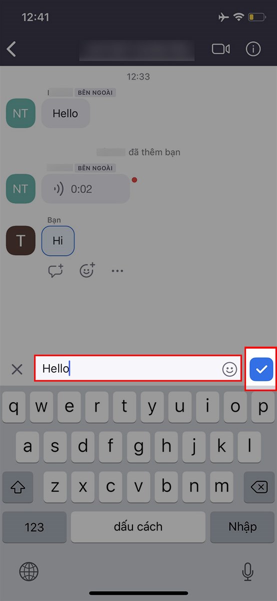 Tiến h&agrave;nh nhập nội dung mới > Nhấn biểu tượng dấu t&iacute;ch ở b&ecirc;n phải