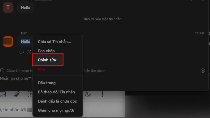 Chọn Chỉnh sửa