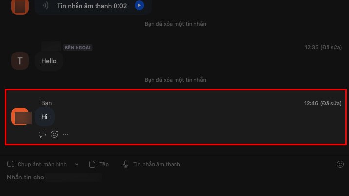 V&agrave; đ&acirc;y l&agrave; kết quả sau khi chỉnh sửa tin nhắn tr&ecirc;n Zoom tr&ecirc;n m&aacute;y t&iacute;nh