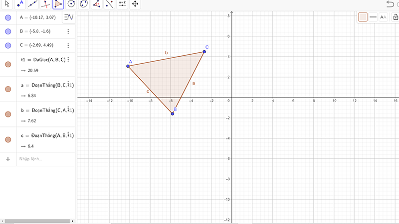 Mở phần mềm GeoGebra > Vẽ 1 h&igrave;nh ảnh bất kỳ