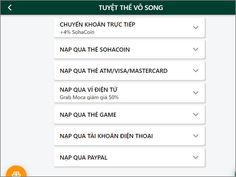 Chọn phương thức thanh toán Chọn phương thức thanh toán
