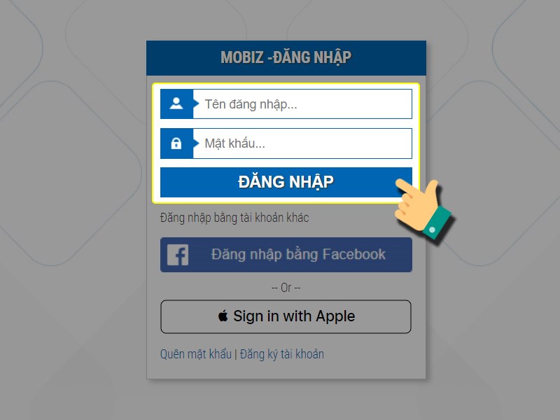 Đăng nhập tài khoản game