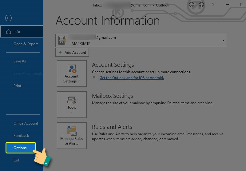 Nhấn thiết lập