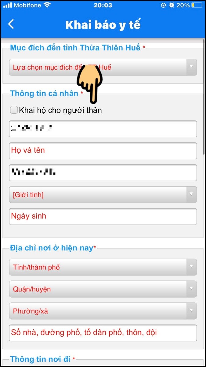 Nhập Th&ocirc;ng tin c&aacute; nh&acirc;n