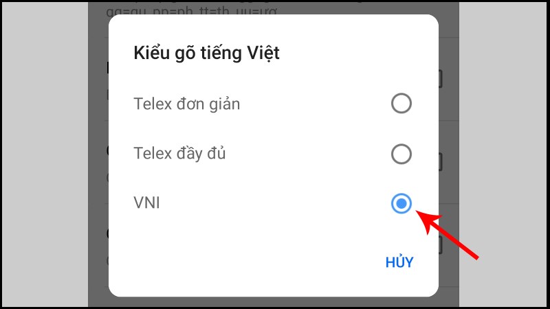 Kiểu gõ VNI Kiểu gõ VNI