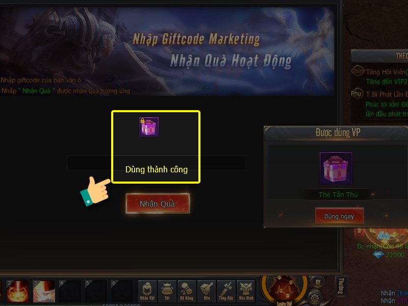 Th&ocirc;ng b&aacute;o nhận qu&agrave; th&agrave;nh c&ocirc;ng