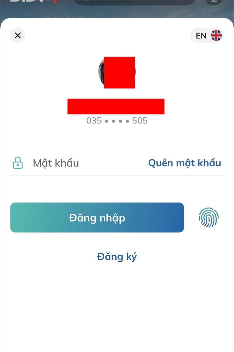 Đăng nhập app BIDV Smart Banking