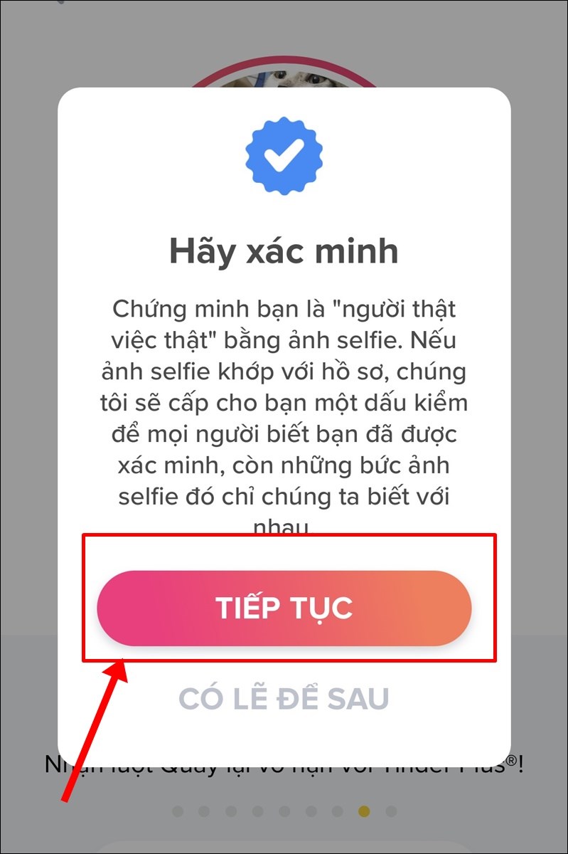 Chọn Tiếp tục