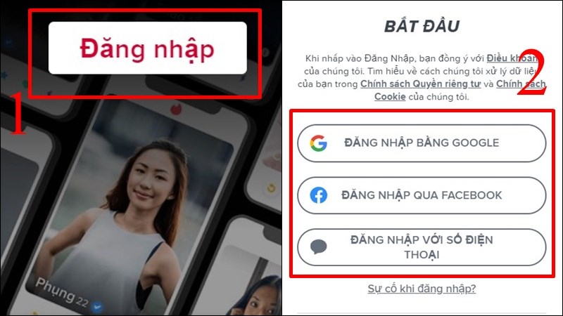 Đăng nhập Tinder trên máy tính