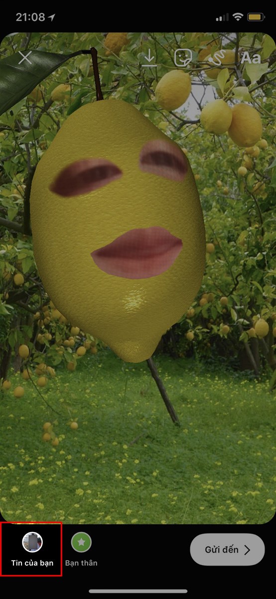 Chọn đăng l&ecirc;n Tin của bạn để đăng l&ecirc;n story Instagram v&agrave; chia sẻ với bạn b&egrave;