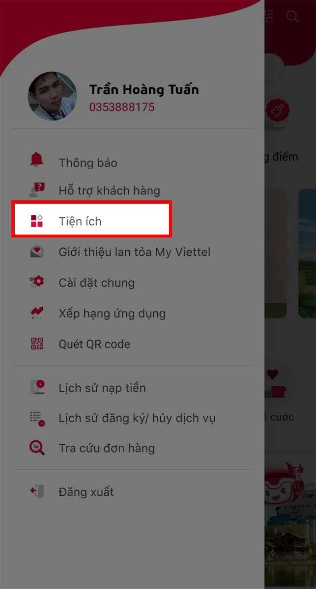 Chọn Tiện ích