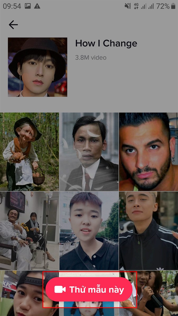 Chọn Thử mẫu n&agrave;y