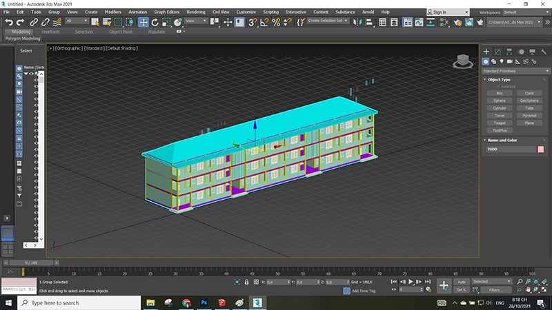 File Sketchup sau khi xuất sang 3ds Max.