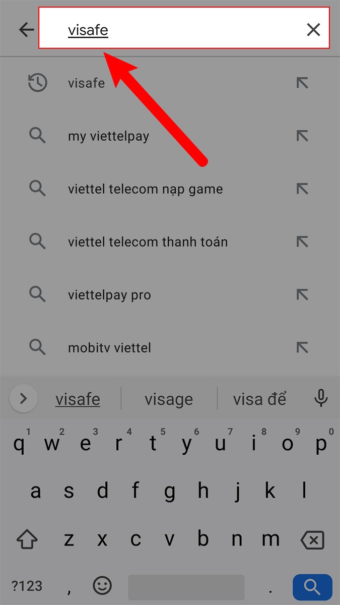 V&agrave;o CH Play > Nhập Visafe v&agrave;o thanh t&igrave;m kiếm