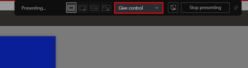 Chọn Give control.