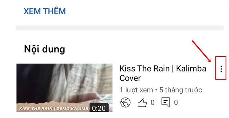 Chọn biểu tượng dấu 3 chấm