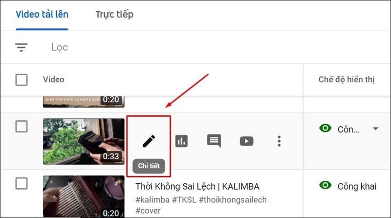 Nhấn biểu tượng h&igrave;nh c&acirc;y b&uacute;t