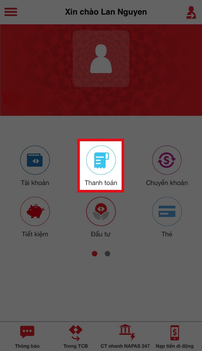 Chọn Thanh toán Chọn Thanh toán