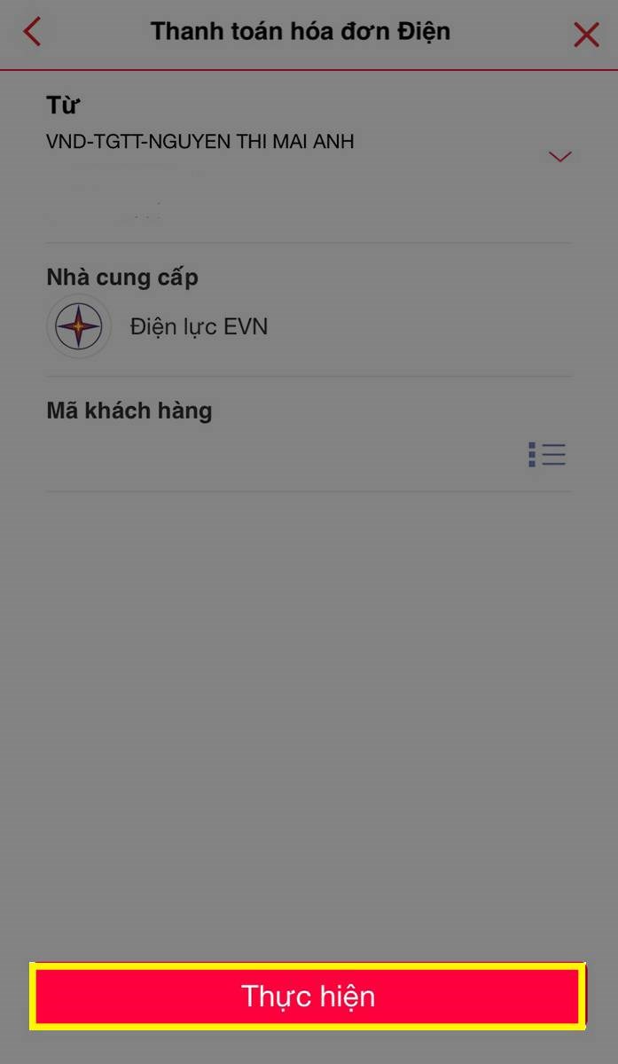 Nhấn Thực hiện Nhấn Thực hiện