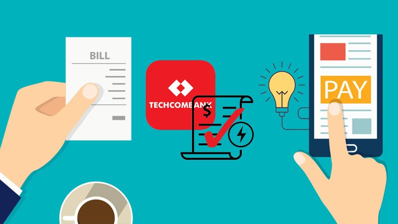 C&aacute;ch thanh to&aacute;n tiền điện qua Techcombank tại nh&agrave;, kh&ocirc;ng cần ra quầy