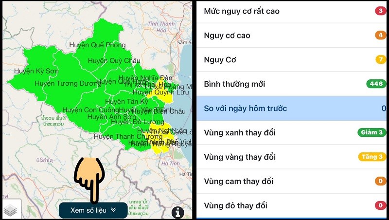 Nhấn v&agrave;o mục Xem số liệu