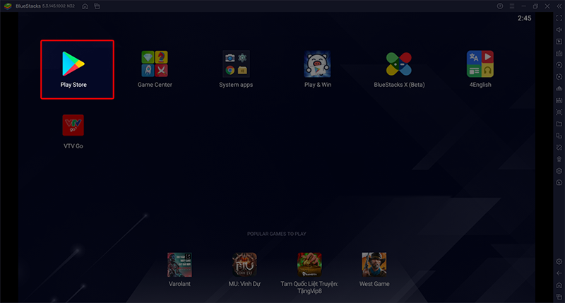 Truy cập v&agrave;o Play Store