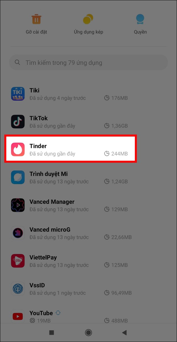 Tìm chọn Tinder