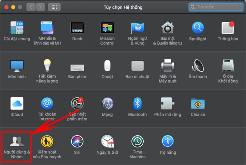 Chọn Người d&ugrave;ng & Nh&oacute;m