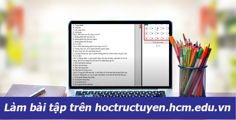 Hướng dẫn học sinh l&agrave;m b&agrave;i tập tr&ecirc;n hoctructuyen.hcm.edu.vn