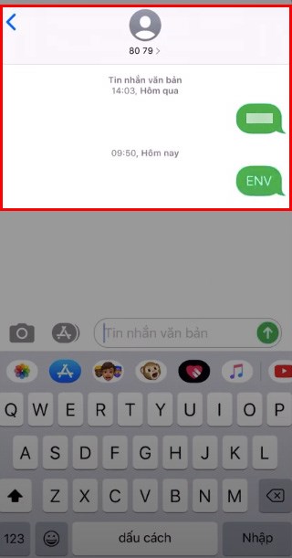 Tiến hành soạn tin nhắn với cú pháp như hình bên duới