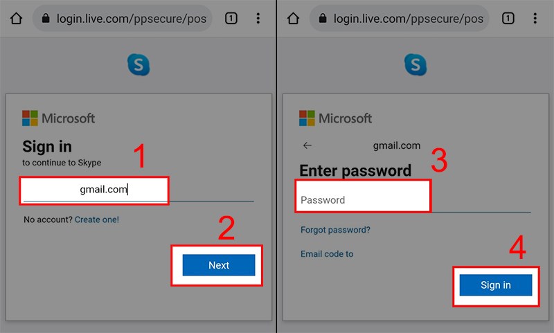 Đăng nhập tài khoản thứ hai trên trang web Skype Đăng nhập tài khoản thứ hai trên trang web Skype