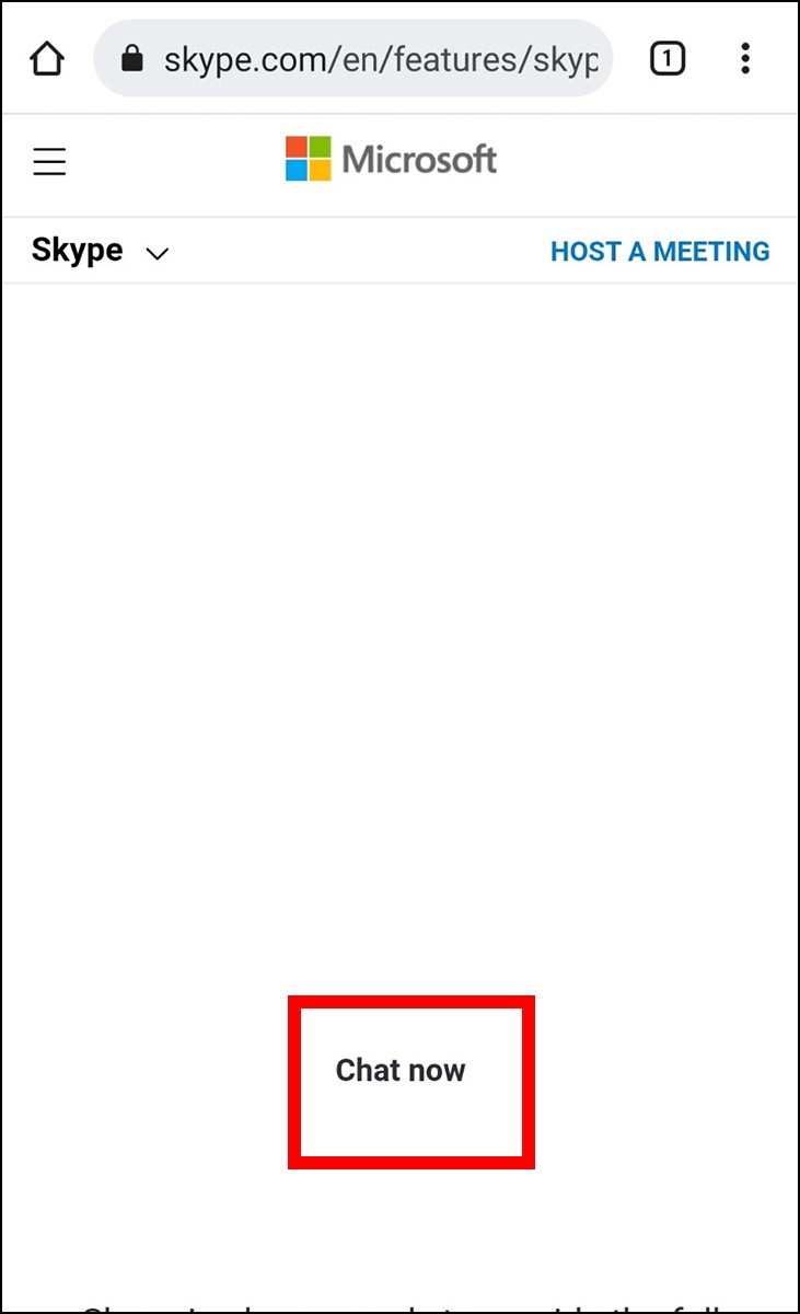 Vào web Skype chọn Chat now Vào web Skype chọn Chat now