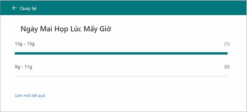 Kết quả sẽ hiện ra sau khi hoàn thành Kết quả sẽ hiện ra sau khi hoàn thành
