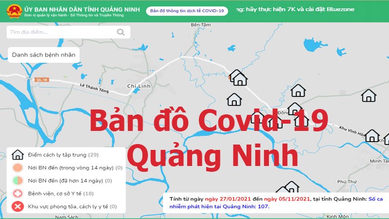 Cập nhật thông tin mới nhất về bản đồ vùng dịch Quảng Ninh và các vùng lân cận